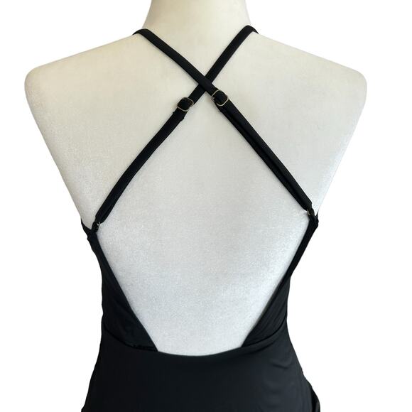 Andie‎ The Asbury One Piece Large Black Halter Style Backless Swim NWT - Picture 4 of 12